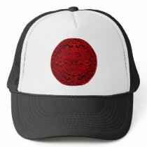 Aztec Calendar - red Trucker Hats