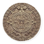 Aztec Calender Round Sticker