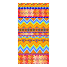 Aztec Chevron Andes Pattern Personalized Photo Card