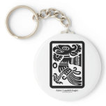 Aztec Cuauhtli - Eagle (Black) Keychain