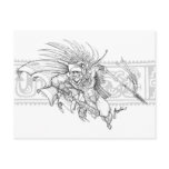 Aztec Eagle Warrior postcards