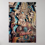 Aztec Inca Indian High Priest Pyramid Art Poster