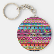 Aztec inspired pattern key chains