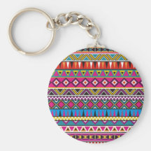 Aztec inspired pattern key chains