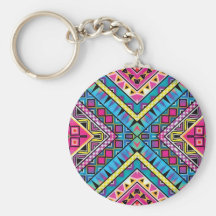 Aztec inspired pattern keychains