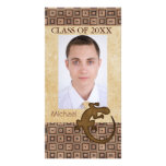 aztec lizard browns senior pic class of photo greeting card