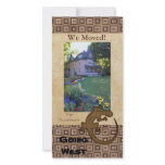 aztec lizard browns We Moved announcement Picture Card