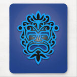 Aztec Mask Design (blue) Mouse Pads