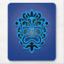 Aztec Mask Design (blue) Mouse Pads