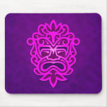 Aztec Mask Design – purple Mouse Pads