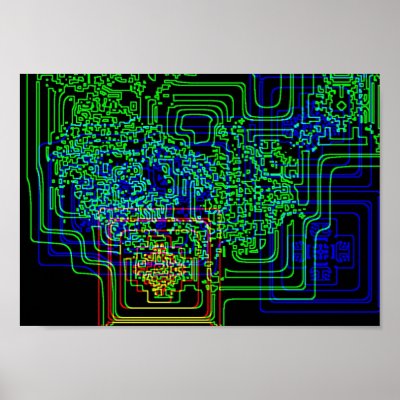 Aztec Microchip Posters by Derico