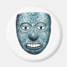 Aztec Mosaic Mask Fridge Magnet