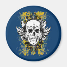 Aztec-Skull Fridge Magnet