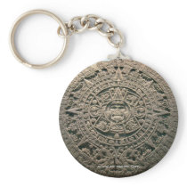 Aztec "Sun calendar," Mexico City Keychains