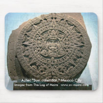 Aztec "Sun calendar," Mexico City Mousepads