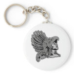 aztec warrior keychains