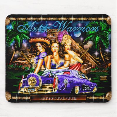 AZTEC WARRIOR MOUSE MAT by chicopage