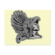 aztec warrior post card