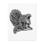 aztec warrior postcard