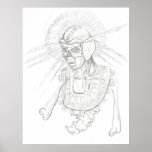 aztec warrior print