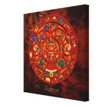 AZTECA ~ Mayan - Aztec Sun Calendar Art Print