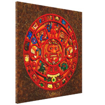 AZTECA ~ Mayan\Aztec Sun Calendar Art Print