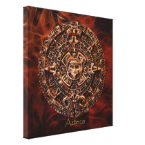 AZTECA ~ Mayan - Aztec Sun Calender Art Print