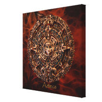 AZTECA ~ Mayan - Aztec Sun Calender Art Print