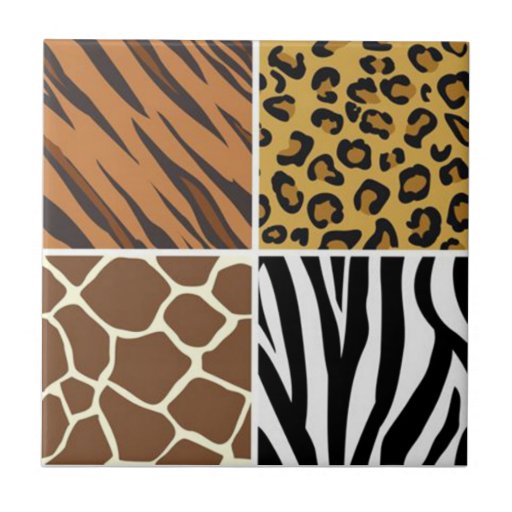 Azulejo Animal Print Small Square Tile Zazzle
