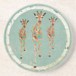 Azure & Amber Giraffes Coaster coasters