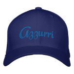 Azzurri Blue Logo Cap for Italian Azzurri fans embroidered hats