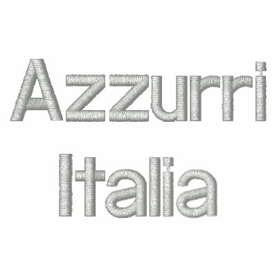 Azzurri Italia Grunge Calcio Embroidered top Embroidered Hoody by Calcio