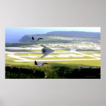 B2 Stealth with F15 Escort Print