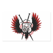 B2S - solid skull Rectangle Sticker