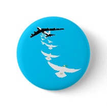 B52 Peace Dove Bomber Pinback Button