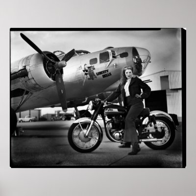 B-17 Flying Fortress Liberty Belle & Norton Atlas by UniquePaper