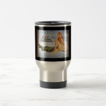 B-17 Pin- Up Stainless Steel Travel Mug