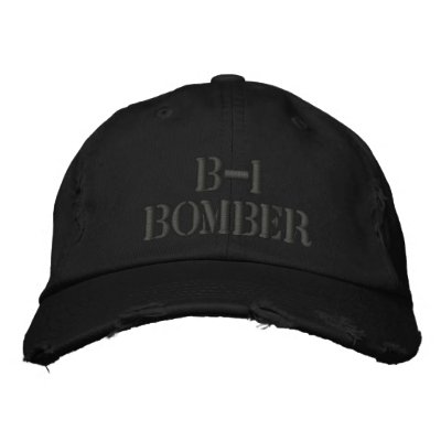 B-1 BOMBER EMBROIDERED HAT by SharkmanDan