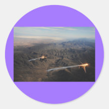 B-1 Bomber Flares Sticker