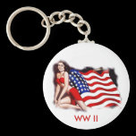 B-24 BOMBER NOSE ART, WW II keychains