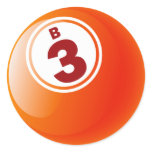 B 3 BINGO BALL STICKER