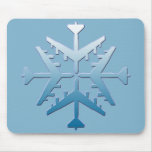 B-52 Aircraft Snowflake Mousemat