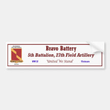 B Battery, 5/27th FA Bumper S. Bumper Sticker