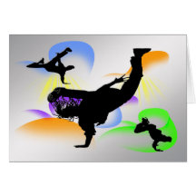 B-boying Greeting Card