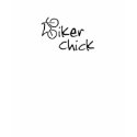 B Dirt Bike Biker Chick Dark T-Shirt (Black Print)