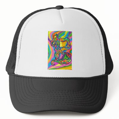 B Electric Trucker Hats by newriverartist