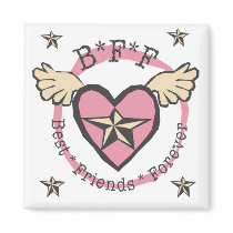 B*F*F Best Friends Forever Refrigerator Magnet