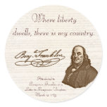 B. Franklin: Liberty & Country - Sticker