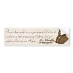 B. Franklin: Liberty & Safety - Bumper Sticker bumper stickers