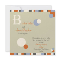 B is for Baby - Boy Baby Shower Invitation